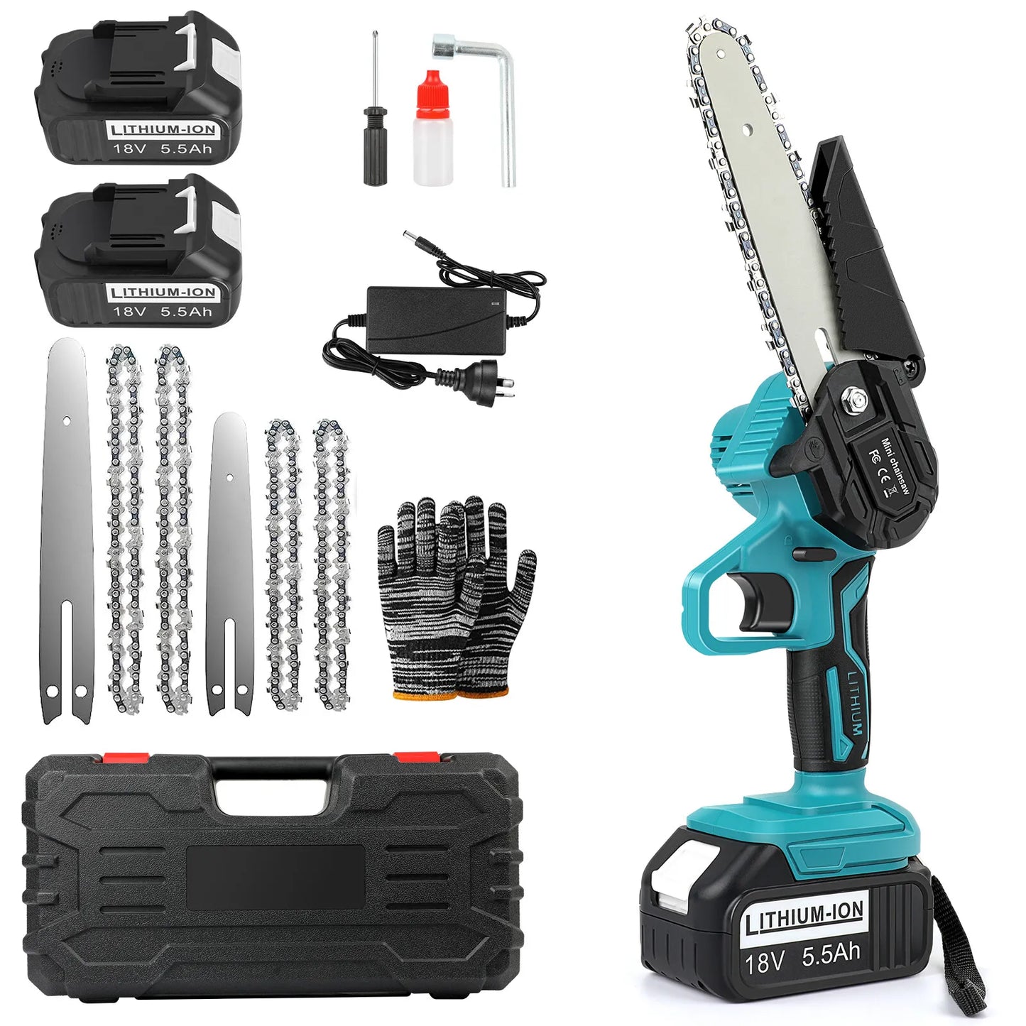 Cordless Electric Chainsaw (2 FREE Batteries)