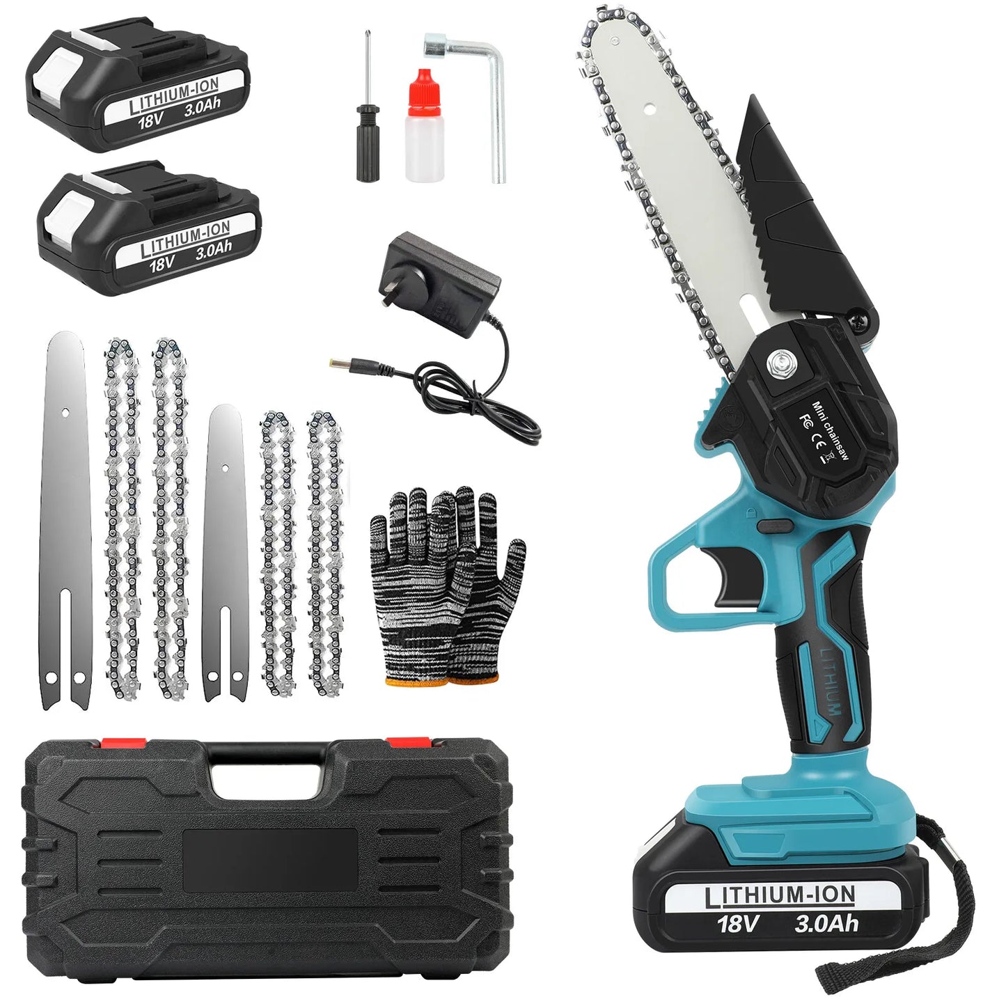 Cordless Electric Chainsaw (2 FREE Batteries)