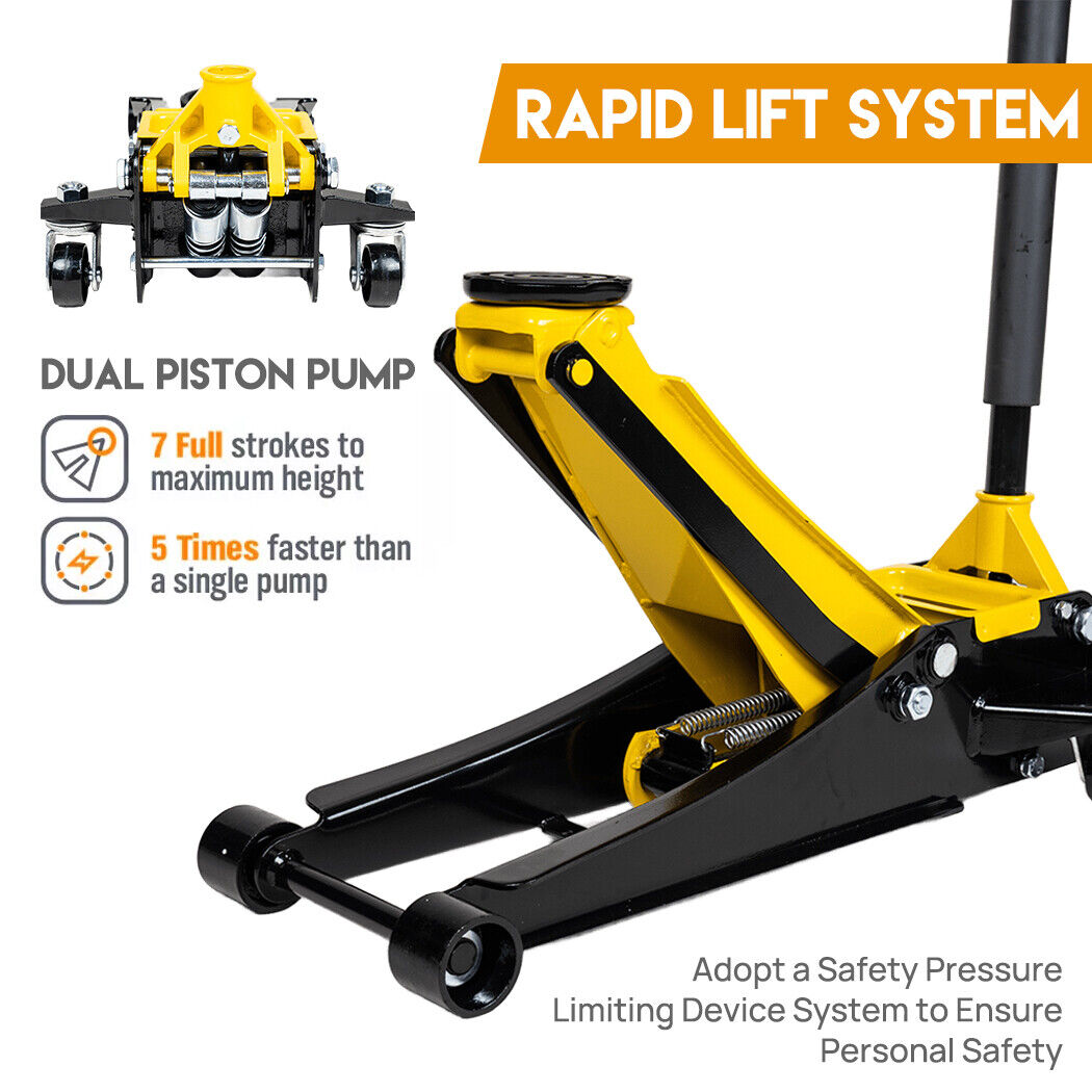 Low Profile Floor Jack 3 Ton Aluminum Steel Racing Jack